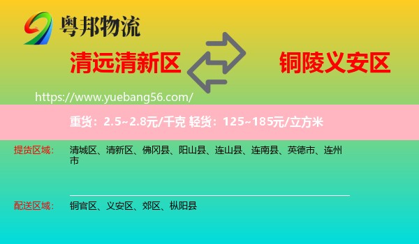 清新區(qū)到義安區(qū)物流