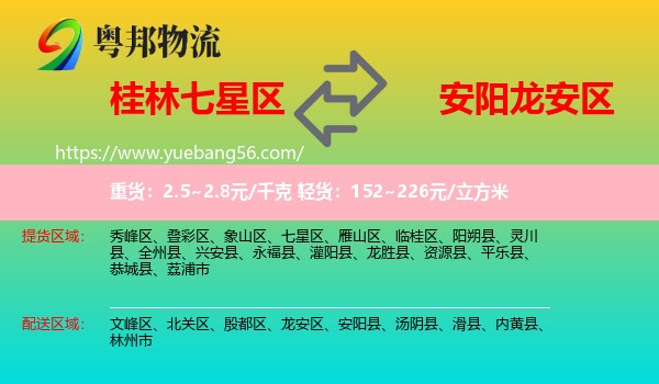 七星區(qū)到龍安區(qū)物流