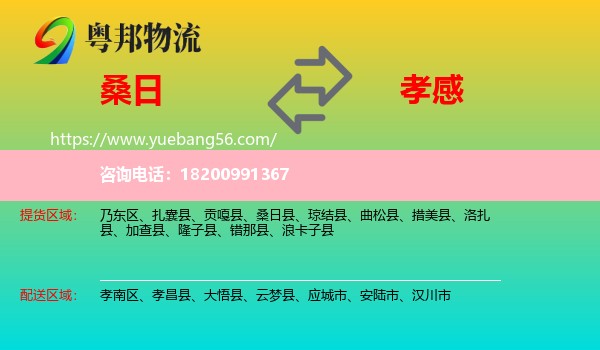 桑日縣到孝感物流
