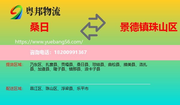 桑日縣到珠山區(qū)物流