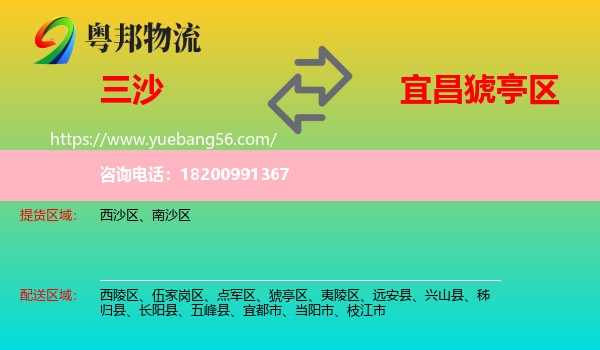 三沙到猇亭區(qū)物流