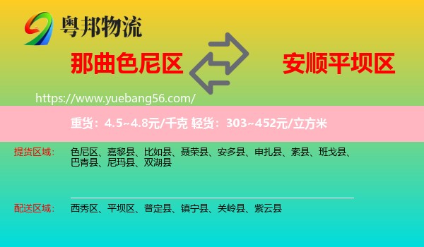 色尼區(qū)到平壩區(qū)物流