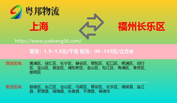 上海到長(zhǎng)樂(lè)區(qū)物流