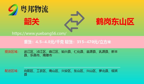 韶關(guān)到東山區(qū)物流