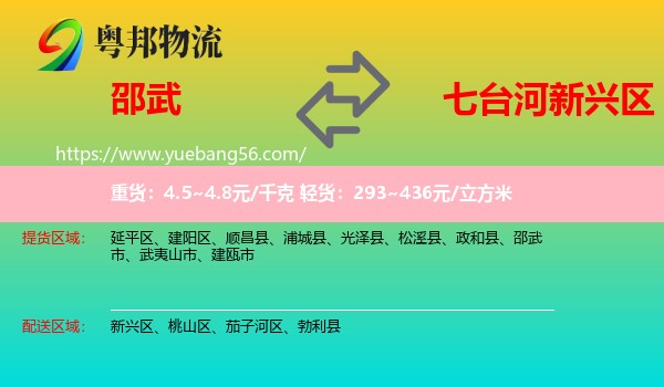 邵武市到新興區(qū)物流