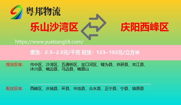 沙灣區(qū)到西峰區(qū)物流