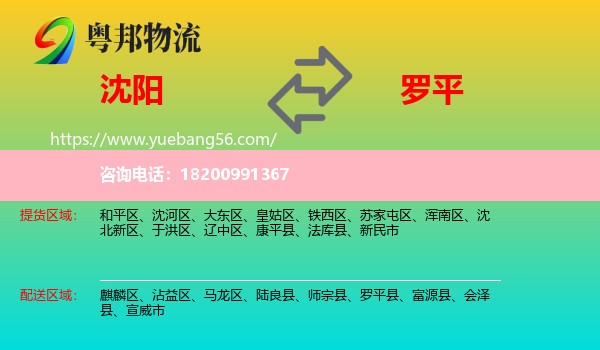 沈陽到羅平縣物流