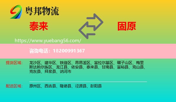 泰來縣到固原物流