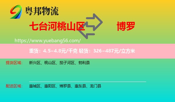 桃山區(qū)到博羅縣物流