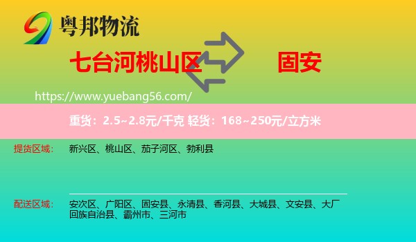 桃山區(qū)到固安縣物流