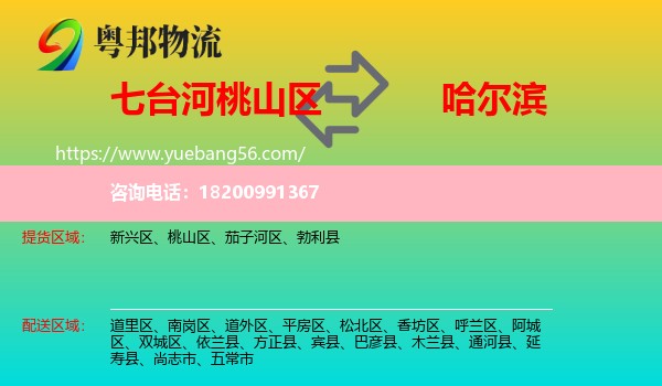 桃山區(qū)到哈爾濱物流