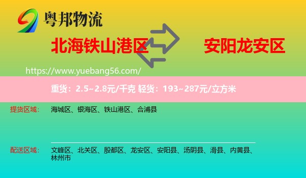 鐵山港區(qū)到龍安區(qū)物流
