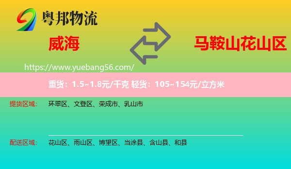 威海到花山區(qū)物流