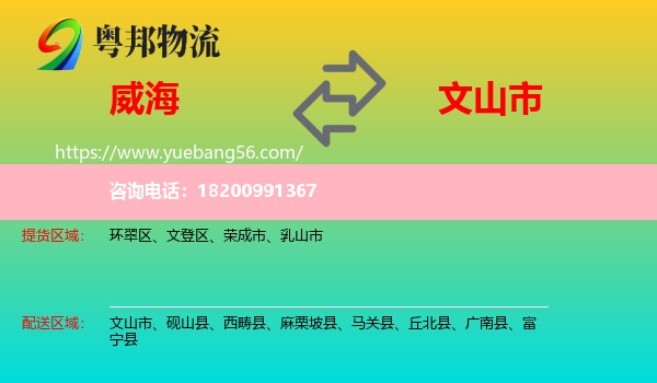 威海到文山市物流