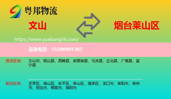 文山到萊山區(qū)物流