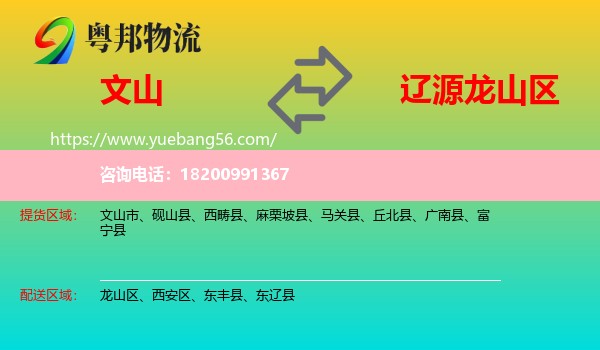 文山到龍山區(qū)物流