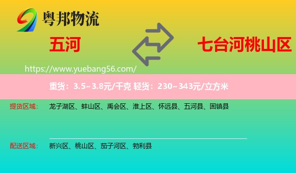 五河縣到桃山區(qū)物流