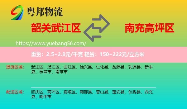 武江區(qū)到高坪區(qū)物流