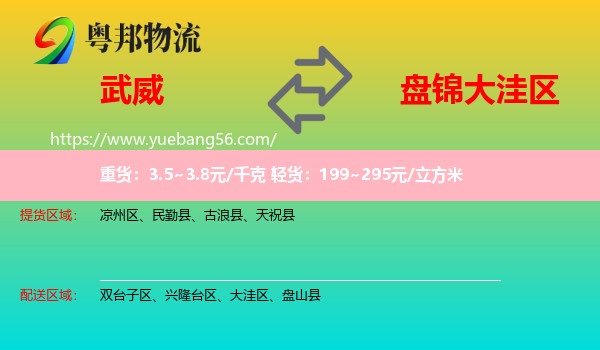 武威到大洼區(qū)物流