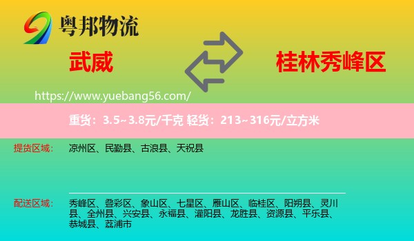 武威到秀峰區(qū)物流