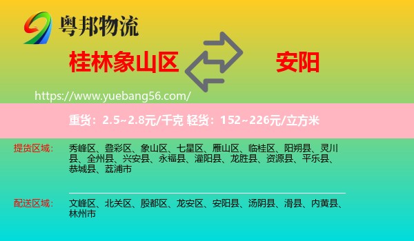 象山區(qū)到安陽物流