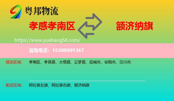 孝南區(qū)到額濟納旗物流