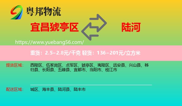 猇亭區(qū)到陸河縣物流