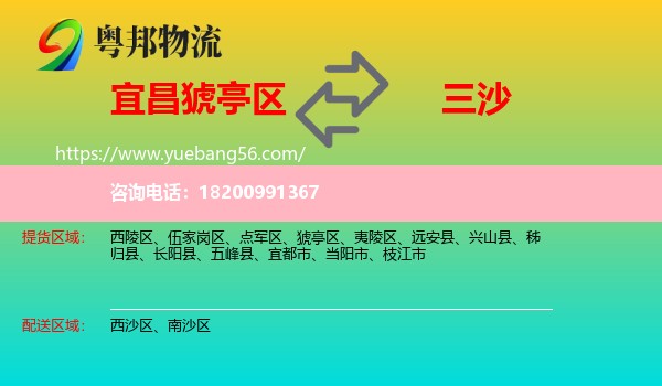 猇亭區(qū)到三沙物流