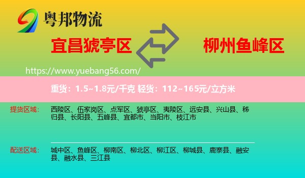 猇亭區(qū)到魚峰區(qū)物流