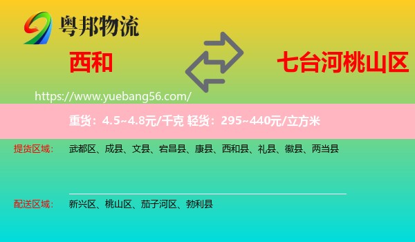 西和縣到桃山區(qū)物流