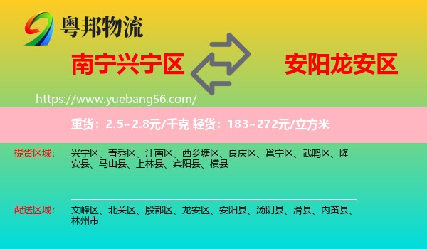 興寧區(qū)到龍安區(qū)物流