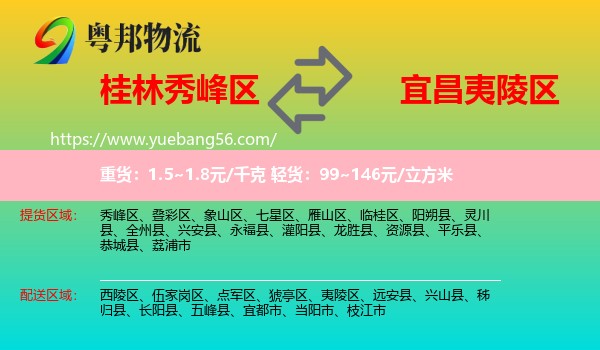 秀峰區(qū)到夷陵區(qū)物流