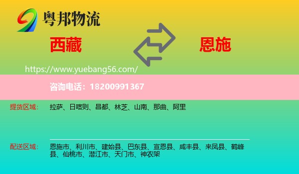 西藏到恩施市物流