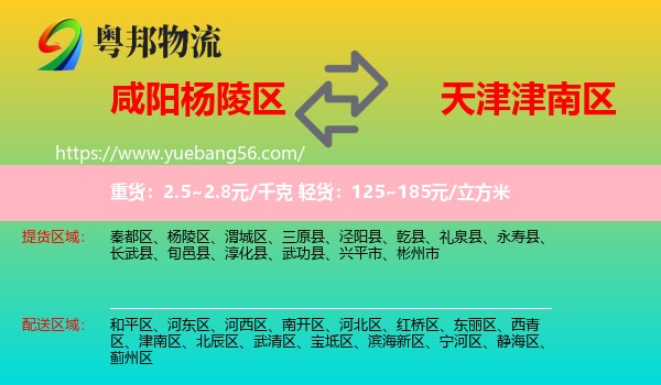 楊陵區(qū)到津南區(qū)物流