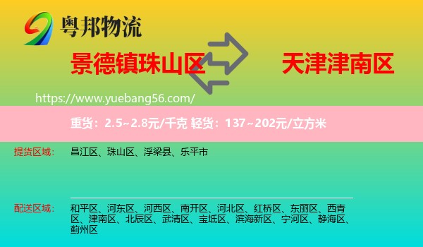 珠山區(qū)到津南區(qū)物流