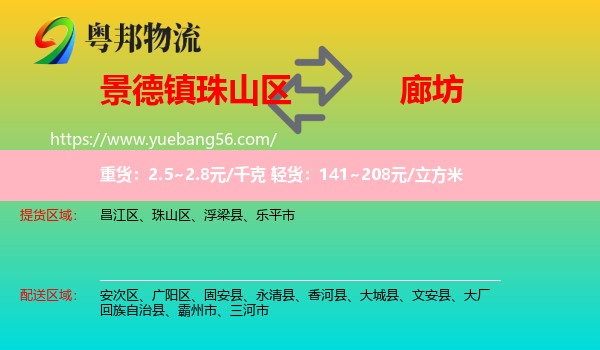 珠山區(qū)到廊坊物流
